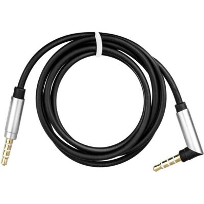 OEM Converter Cable AUX Jack 3,5 mm (male) to Jack 3,5 mm (male) at an angle 90 degree 1 m black (1 m, AUX Kabel), Audiokabel OEM Converter Cable AUX Jack 3,5 mm (male) to Jack 3,5 mm (male) at an angle 90 degree 1 m black (1 m, AUX Kabel), Audiokabel