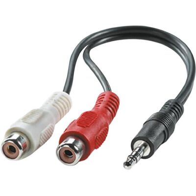 Roline Stereo-Klinke - Stereo-Cinch Buchse (0.20 m, AUX Kabel, Cinch Kabel), Audiokabel Roline Stereo-Klinke - Stereo-Cinch Buchse (0.20 m, AUX Kabel, Cinch Kabel), Audiokabel