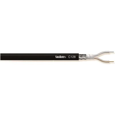 Tasker C128-Black 100m 2 x 0.35 mm2 microfoonkabel, diameter 6.3 mm (100 m), Audiokabel Tasker C128-Black 100m 2 x 0.35 mm2 microfoonkabel, diameter 6.3 mm (100 m), Audiokabel