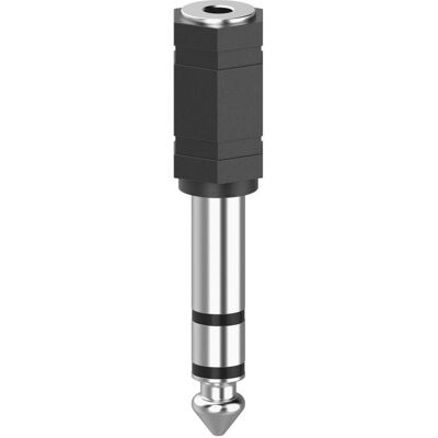 Hama Audio-Adapter, 3,5-mm-Klinken-Kupplung - 6,3-mm-Klinken-Stecker, Stereo, Audio Adapter, Schwarz Hama Audio-Adapter, 3,5-mm-Klinken-Kupplung - 6,3-mm-Klinken-Stecker, Stereo, Audio Adapter, Schwarz