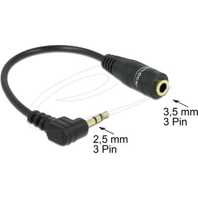 Delock 2.5 mm auf 3.5 mm (0.14 m, 2.5mm Klinkenkabel, AUX Kabel), Audiokabel Delock 2.5 mm auf 3.5 mm (0.14 m, 2.5mm Klinkenkabel, AUX Kabel), Audiokabel