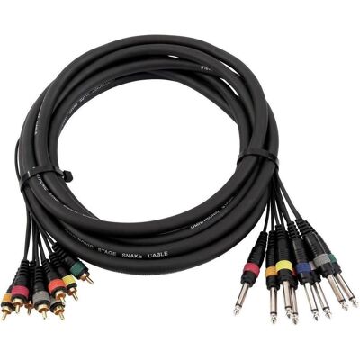 Omnitronic Snake-Kabel 8xCinch/8xKlinke mono (15 m, 6.3mm Klinkenkabel, Cinch Kabel), Audiokabel Omnitronic Snake-Kabel 8xCinch/8xKlinke mono (15 m, 6.3mm Klinkenkabel, Cinch Kabel), Audiokabel