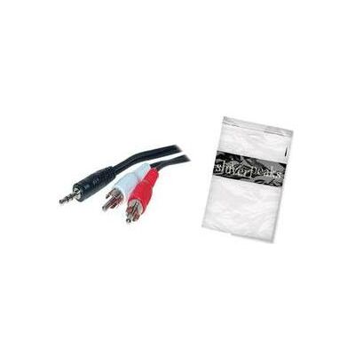 Shiverpeaks BASIC-S - 5m Audiokabel mit Mini-Klinke & RCA - Schwarz Shiverpeaks BASIC-S - 5m Audiokabel mit Mini-Klinke & RCA - Schwarz