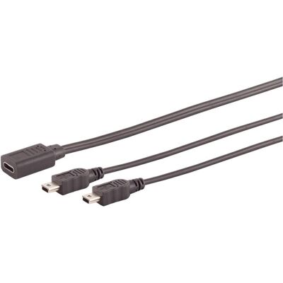 Shiverpeaks S/CONN maximum connectivity Adapter, USB C Buchse auf 2x USB Mini B Stecker, Y-Kabel, 2.0, schwarz (0.30 m, USB 2.0, 2 W), USB Kabel Shiverpeaks S/CONN maximum connectivity Adapter, USB C Buchse auf 2x USB Mini B Stecker, Y-Kabel, 2.0, schwarz (0.30 m, USB 2.0, 2 W), USB Kabel