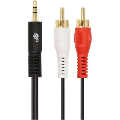 IBM !Cable 3,5mm MiniJack -2x RCA M/M 1,5m (AKXAJ2RCA150B) (1.50 m, AUX Kabel, Cinch Kabel), Audiokabel IBM !Cable 3,5mm MiniJack -2x RCA M/M 1,5m (AKXAJ2RCA150B) (1.50 m, AUX Kabel, Cinch Kabel), Audiokabel