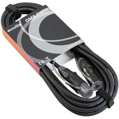 EuroLite DMX Kabel EC-1 IP65 3pol 5m sw (5 m), Audiokabel EuroLite DMX Kabel EC-1 IP65 3pol 5m sw (5 m), Audiokabel