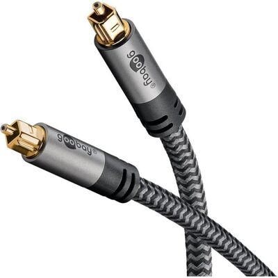 Goobay TOSLINK-Kabel, 5 m, Sharkskin Grey (5 m, Toslink Kabel), Audiokabel Goobay TOSLINK-Kabel, 5 m, Sharkskin Grey (5 m, Toslink Kabel), Audiokabel