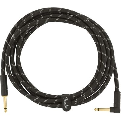 Fender Kabel Deluxe 3m bk tweed angled (3 m), Audiokabel Fender Kabel Deluxe 3m bk tweed angled (3 m), Audiokabel