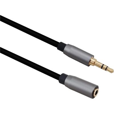 Helos Verlängerungskabel, Klinke 3,5mm St./Buchse 3 Pin, PREMIUM, 0,5m, schwarz Klinke 3,5mm Stecker/Klin (0.50 m), Audiokabel Helos Verlängerungskabel, Klinke 3,5mm St./Buchse 3 Pin, PREMIUM, 0,5m, schwarz Klinke 3,5mm Stecker/Klin (0.50 m), Audiokabel