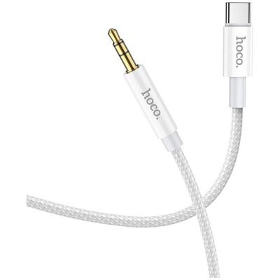 Hoco 1M Digitales 3.5mm AUX Audio zu Typ-C Konvertierungskabel Silber (1 m, AUX Kabel), Audiokabel Hoco 1M Digitales 3.5mm AUX Audio zu Typ-C Konvertierungskabel Silber (1 m, AUX Kabel), Audiokabel