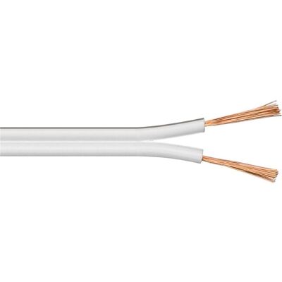 Goobay Speaker cable, 2x1.5mm, 100m, white, on reel (100 m, 1.50 mm²), Lautsprecherkabel, Weiss Goobay Speaker cable, 2x1.5mm, 100m, white, on reel (100 m, 1.50 mm²), Lautsprecherkabel, Weiss