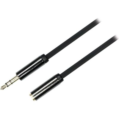Deltaco AUD-110 - 0,5m Stereo-Verlängerungskabel - Schwarz Deltaco AUD-110 - 0,5m Stereo-Verlängerungskabel - Schwarz
