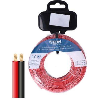 EDM Audiokabel - 15m Rot/Schwarz 2 x 0,75mm EDM Audiokabel - 15m Rot/Schwarz 2 x 0,75mm