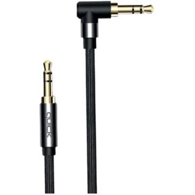 Quick Kabel Jack 3.5mm - Jack 3.5mm x2 1 m czarny (4752168141304) (1 m, AUX Kabel), Audiokabel Quick Kabel Jack 3.5mm - Jack 3.5mm x2 1 m czarny (4752168141304) (1 m, AUX Kabel), Audiokabel