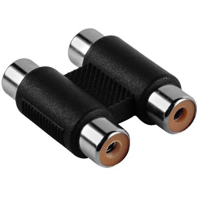 Hama 2 Cinch-Kupplungen (Doppelkupplung), Audio Adapter, Schwarz Hama 2 Cinch-Kupplungen (Doppelkupplung), Audio Adapter, Schwarz