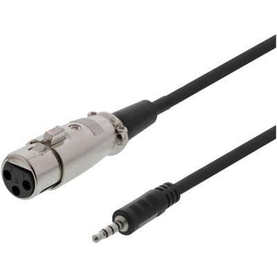 Deltaco XLR-2000 - Audiokabel - XLR3 auf 4-poliger Minijack - 1,5m - Schwarz Deltaco XLR-2000 - Audiokabel - XLR3 auf 4-poliger Minijack - 1,5m - Schwarz