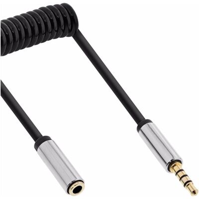 InLine Slim Audio Spiralkabel Klinke 3 (3 m, AUX Kabel), Audiokabel InLine Slim Audio Spiralkabel Klinke 3 (3 m, AUX Kabel), Audiokabel