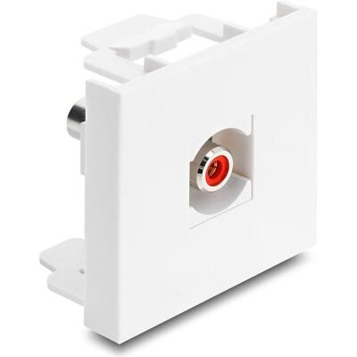 Delock Easy 45 Modul Cinch Buchse zu Cinch Buchse rot / weiss (Winkeladapter), Audio Adapter, Rot, Weiss Delock Easy 45 Modul Cinch Buchse zu Cinch Buchse rot / weiss (Winkeladapter), Audio Adapter, Rot, Weiss