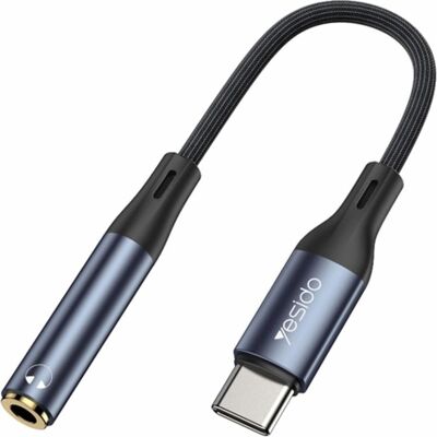 Yesido USB C – 3.5mm Buchse (0.12 m, AUX Kabel), Audiokabel Yesido USB C – 3.5mm Buchse (0.12 m, AUX Kabel), Audiokabel