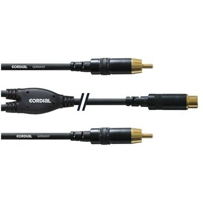 Cordial CFY ECC - Y-Adapterkabel / Cinch-Splitter (0.30 m, Cinch Kabel), Audiokabel Cordial CFY ECC - Y-Adapterkabel / Cinch-Splitter (0.30 m, Cinch Kabel), Audiokabel