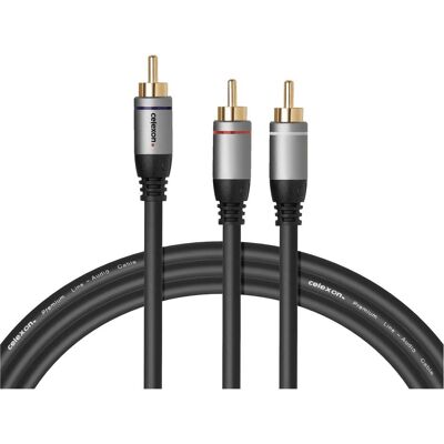 Celexon Cinch auf 2x Cinch Audiokabel 5,0m - Professional Line (5 m, Cinch Kabel), Audiokabel Celexon Cinch auf 2x Cinch Audiokabel 5,0m - Professional Line (5 m, Cinch Kabel), Audiokabel