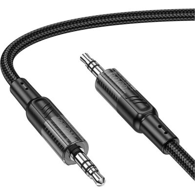 Hoco Cable Cable AUX Jack 3,5 mm to Jack 3,5 mm 1,2 m UPA27 black (1.20 m, AUX Kabel), Audiokabel Hoco Cable Cable AUX Jack 3,5 mm to Jack 3,5 mm 1,2 m UPA27 black (1.20 m, AUX Kabel), Audiokabel