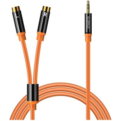 Orico Kabel Kabel audio AXRF mini jack 3.5 mm do 2x RCA żeńskiego 3 m - pomarańczowy (3 m, AUX Kabel, Cinch Kabel), Audiokabel Orico Kabel Kabel audio AXRF mini jack 3.5 mm do 2x RCA żeńskiego 3 m - pomarańczowy (3 m, AUX Kabel, Cinch Kabel), Audiokabel