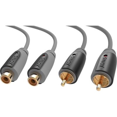 Sinox 5m RCA, RCA, Male, RCA, Female, 5 m, Grey (5 m, Cinch Kabel), Audiokabel Sinox 5m RCA, RCA, Male, RCA, Female, 5 m, Grey (5 m, Cinch Kabel), Audiokabel