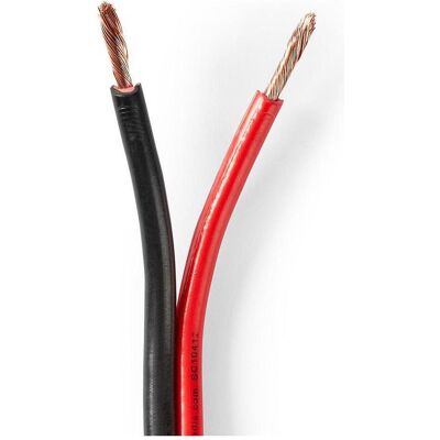 Nedis Lautsprecherkabel 2X 2.50 mm² CCA 25.0 m rund PVC Red / Schwarz Eingewickelt (25 m, 2.50 mm²), Lautsprecherkabel, Mehrfarbig Nedis Lautsprecherkabel 2X 2.50 mm² CCA 25.0 m rund PVC Red / Schwarz Eingewickelt (25 m, 2.50 mm²), Lautsprecherkabel, Mehrfarbig