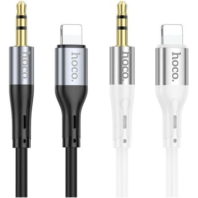 Hoco Cable Cable AUX Jack 3,5 mm to Lightning 1 m UPA22 black (1 m, AUX Kabel), Audiokabel Hoco Cable Cable AUX Jack 3,5 mm to Lightning 1 m UPA22 black (1 m, AUX Kabel), Audiokabel