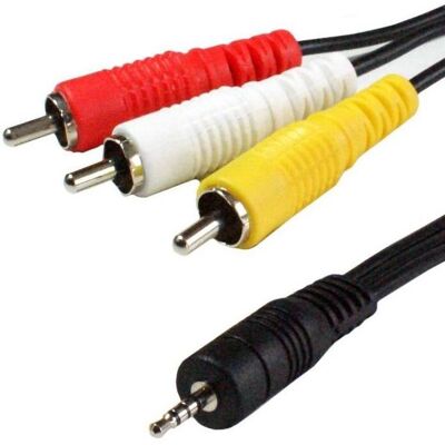 D2 Diffusion C ble Jack3,5mm m le/3RCA m le 1m50 (1.50 m, AUX Kabel, Cinch Kabel), Audiokabel D2 Diffusion C ble Jack3,5mm m le/3RCA m le 1m50 (1.50 m, AUX Kabel, Cinch Kabel), Audiokabel