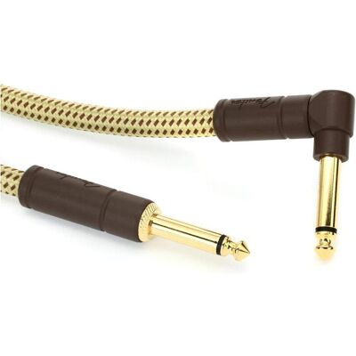 Fender Kabel Deluxe 3m tweed angled (3 m), Audiokabel Fender Kabel Deluxe 3m tweed angled (3 m), Audiokabel