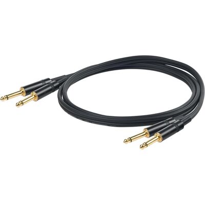 PROEL Modell 2 x 6,3mm Mono-Jack-Kabel - 3m Schwarz PROEL Modell 2 x 6,3mm Mono-Jack-Kabel - 3m Schwarz