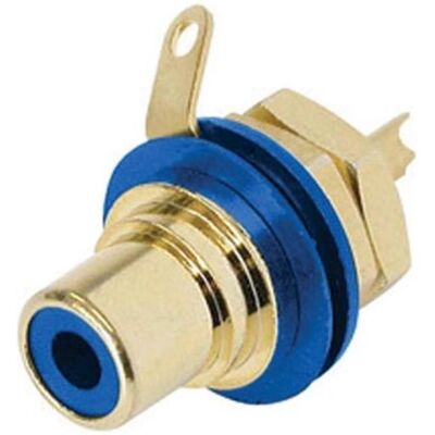Neutrik Rean - Cinch-Einbaubuchse (Rca) - Vergoldete Kontakte - Blau (Cinch Kabel), Audiokabel Neutrik Rean - Cinch-Einbaubuchse (Rca) - Vergoldete Kontakte - Blau (Cinch Kabel), Audiokabel