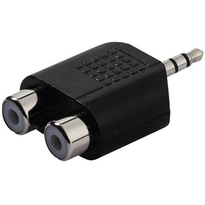 Vivanco Adapter 3,5 mm Klinke / 2x Cinch (Klinkenadapter), Audio Adapter, Schwarz Vivanco Adapter 3,5 mm Klinke / 2x Cinch (Klinkenadapter), Audio Adapter, Schwarz