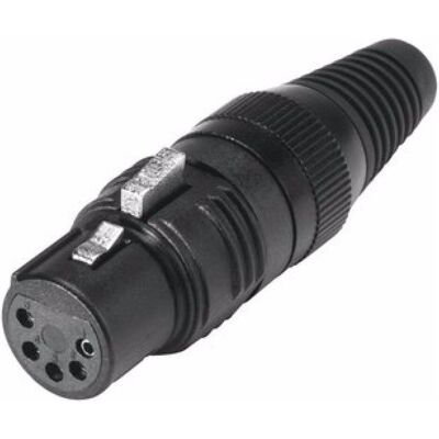 Hicon XLR Female Stecker - 5-polig, Metall, Schwarz Hicon XLR Female Stecker - 5-polig, Metall, Schwarz