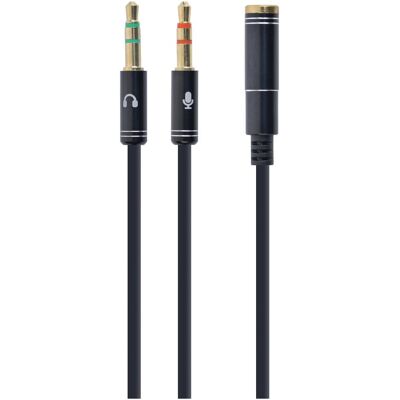 Gembird Adapter audio stereo mini Jack/4PIN/ Audio-Kabel. (Winkeladapter), Audio Adapter, Schwarz Gembird Adapter audio stereo mini Jack/4PIN/ Audio-Kabel. (Winkeladapter), Audio Adapter, Schwarz
