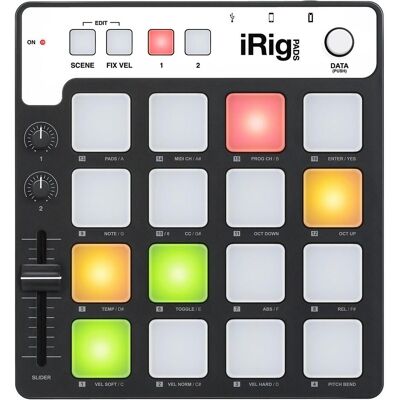IK Multimedia iRig Pads (Groovebox), MIDI Controller, Schwarz IK Multimedia iRig Pads (Groovebox), MIDI Controller, Schwarz