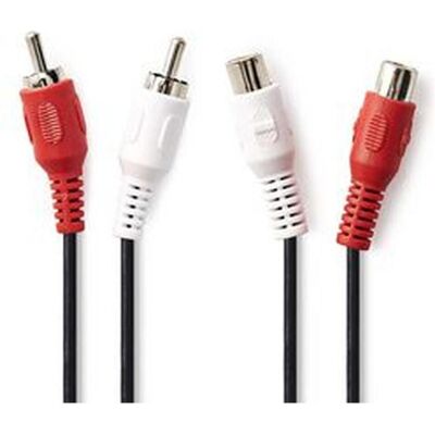 Nedis Stereo-Audiokabel 2 x R AC männlich - 2 x RCA weiblich (2 m, Cinch Kabel), Audiokabel Nedis Stereo-Audiokabel 2 x R AC männlich - 2 x RCA weiblich (2 m, Cinch Kabel), Audiokabel
