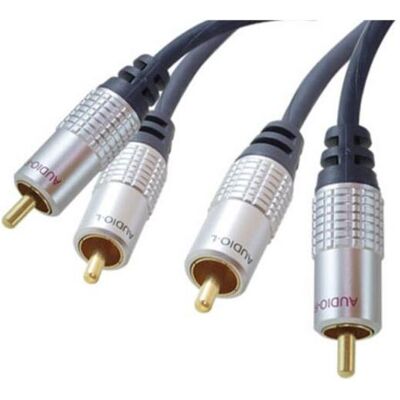 Shiverpeaks sp-PROFESSIONAL Audio-Kabel 5 m 2 x RCA Blau - Chrom (SP40105) (5 m, Cinch Kabel), Audiokabel Shiverpeaks sp-PROFESSIONAL Audio-Kabel 5 m 2 x RCA Blau - Chrom (SP40105) (5 m, Cinch Kabel), Audiokabel