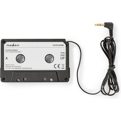 Nedis Aux-Kassetten-Adapter (Kassetten Adapter), Audio Adapter, Schwarz Nedis Aux-Kassetten-Adapter (Kassetten Adapter), Audio Adapter, Schwarz