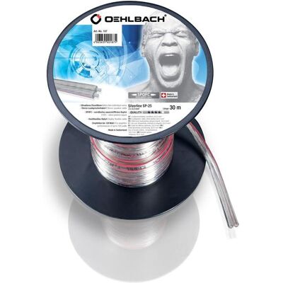 Oehlbach Silverline SP25 (30 m, 2.50 mm²), Lautsprecherkabel, Transparent Oehlbach Silverline SP25 (30 m, 2.50 mm²), Lautsprecherkabel, Transparent