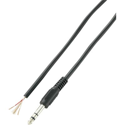Voltcraft Audio/NF-Kabel Klinkenstecker 6.35 mm, Audio Stecker, Schwarz Voltcraft Audio/NF-Kabel Klinkenstecker 6.35 mm, Audio Stecker, Schwarz
