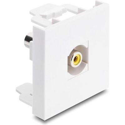 Delock Easy 45 Modul Cinch Buchse zu Cinch Buchse gelb/weiss für Audio (Winkeladapter), Audio Adapter, Weiss, Gelb Delock Easy 45 Modul Cinch Buchse zu Cinch Buchse gelb/weiss für Audio (Winkeladapter), Audio Adapter, Weiss, Gelb