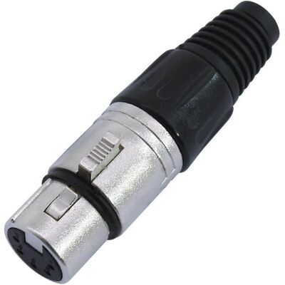 Neutrik Kabelbuchse XLR vernickelt 5-polig, Audio Stecker, Silber Neutrik Kabelbuchse XLR vernickelt 5-polig, Audio Stecker, Silber
