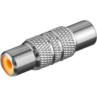 Goobay Cinch Adapter, Buchse zu Buchse, Metallausführung, Audio Adapter, Silber Goobay Cinch Adapter, Buchse zu Buchse, Metallausführung, Audio Adapter, Silber
