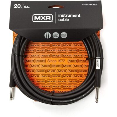 Dunlop MXR DCIS20 Schwarz 6 m Gerade - Instrumentenkabel Dunlop MXR DCIS20 Schwarz 6 m Gerade - Instrumentenkabel