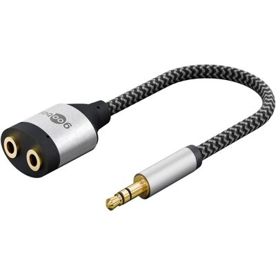 Goobay AUX-Adapter 1 auf 2 (Klinkenadapter), Audio Adapter, Grau Goobay AUX-Adapter 1 auf 2 (Klinkenadapter), Audio Adapter, Grau