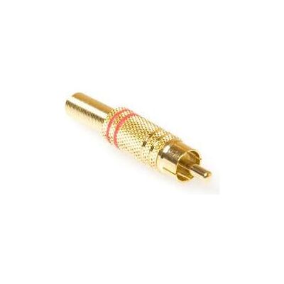 Lumberg RCA Connector Male in Red, Audio Adapter, Rot Lumberg RCA Connector Male in Red, Audio Adapter, Rot