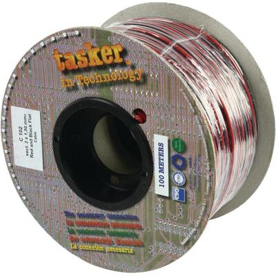 Tasker Lautsprecherkabel auf Rolle 2x 1.50 mm² 100 m Schwarz/Rot (100 m, 1.50 mm²), Lautsprecherkabel, Mehrfarbig Tasker Lautsprecherkabel auf Rolle 2x 1.50 mm² 100 m Schwarz/Rot (100 m, 1.50 mm²), Lautsprecherkabel, Mehrfarbig